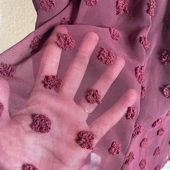 Angashion Maroon V-neck Polka Dot Romper Size Small - Picture 7 of 11